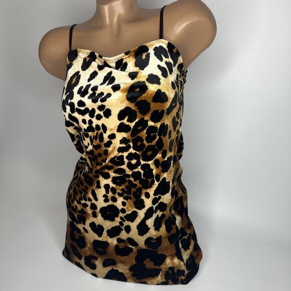 Forever 21 McBling Y2K Leopard Cheetah Velvet Mini Dress M Club Baddie Glam - Picture 11 of 11